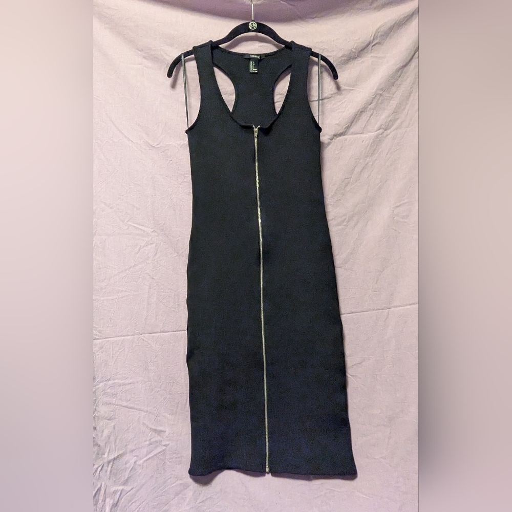 Forever 21 Bodycon Midi Dress with Front Zipper